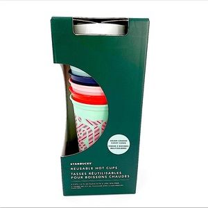 Starbucks Limited Edition Hot Cup Set with 6 cups/lids-New In Box!